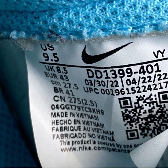 Nike Dunk High \'Blue Chill\' sneaker shoes mens size 9.5